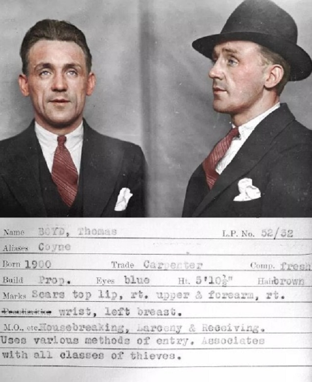 Ирландский художник колоризировал старые снимки британских преступников 1920-30-х годов