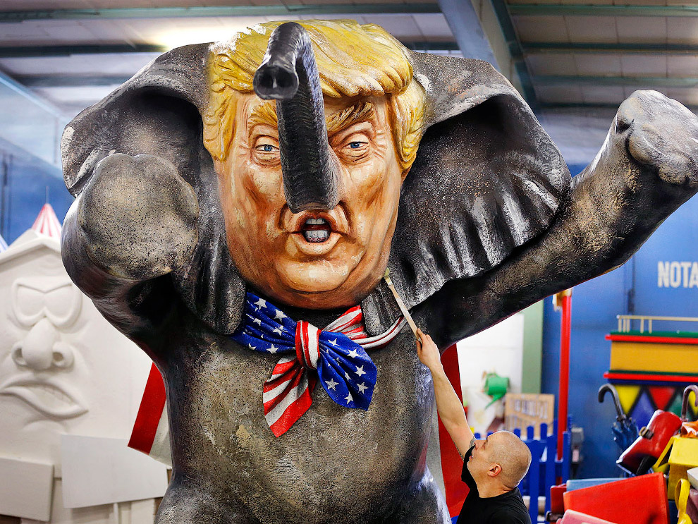 Все карикатуры и ростовые куклы Трампа в одной статье