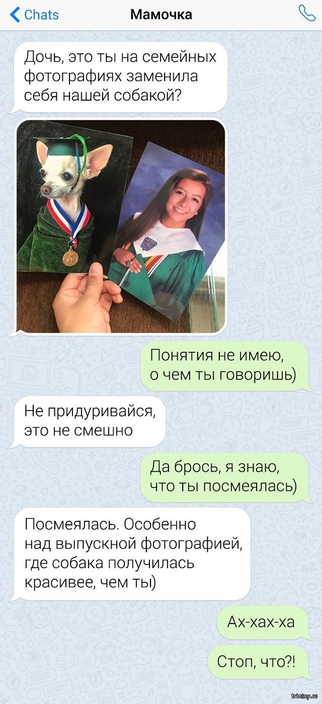 Подборка смешных смс-переписок с родителями
