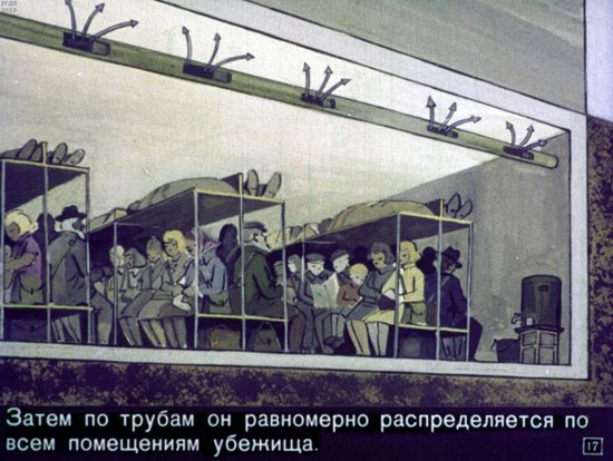 Диафильм 1970 года для школьников. Как выжить в условиях ядерной войны