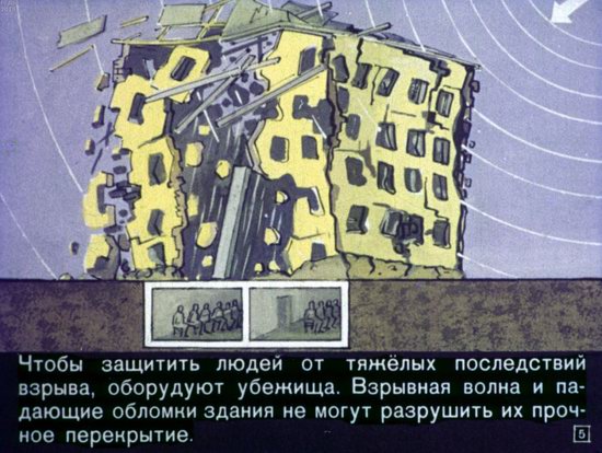 Диафильм 1970 года для школьников. Как выжить в условиях ядерной войны