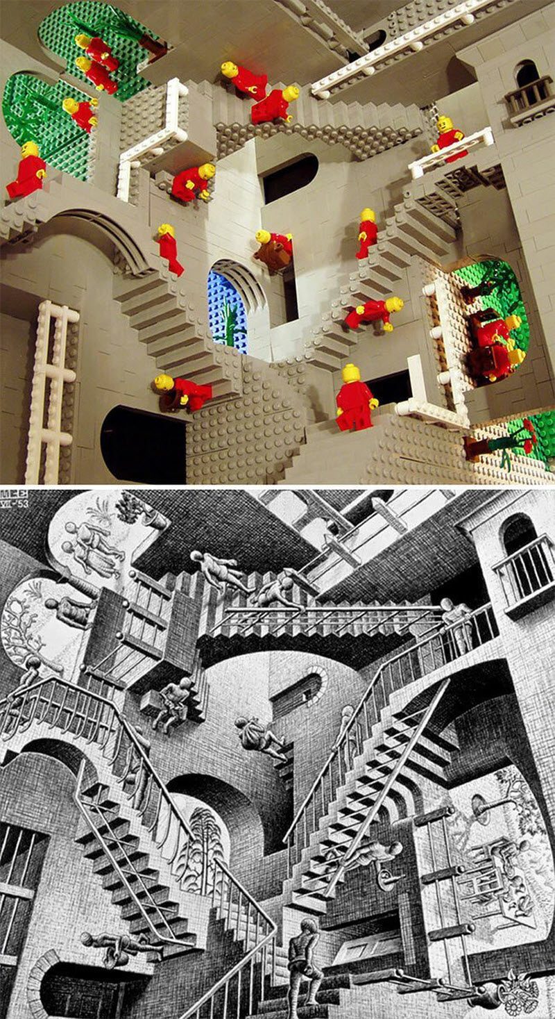 Шедевры искусства, собраннные из LEGO
