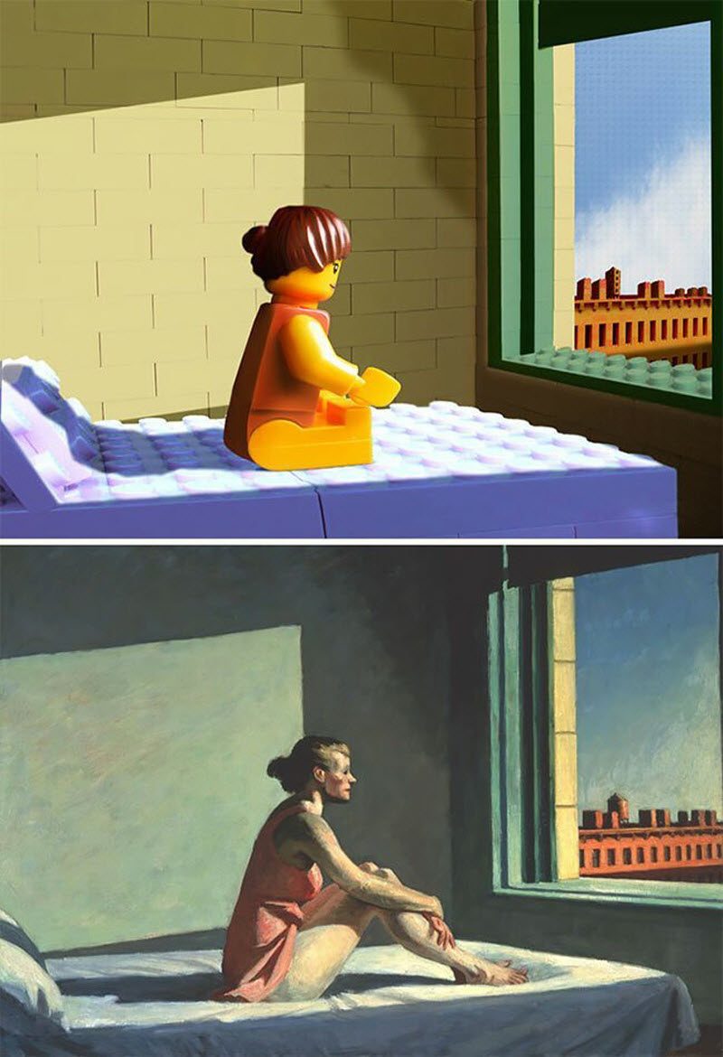 Шедевры искусства, собраннные из LEGO