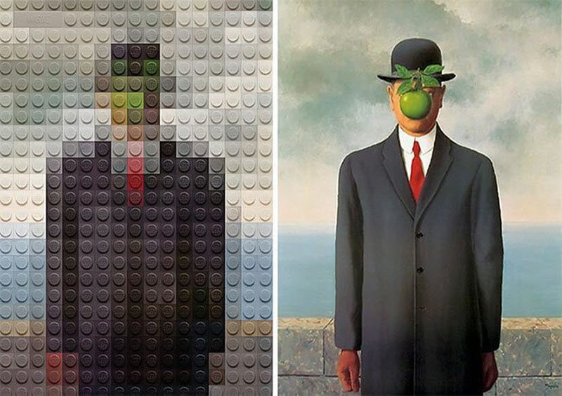 Шедевры искусства, собраннные из LEGO