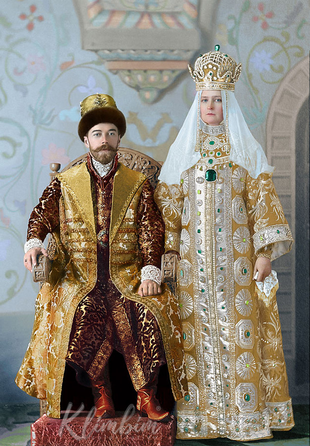 Гости костюмированного бала Романовых в раскрашенных фотографиях 1903 года Гости костюмированного бала Романовых в раскрашенных фотографиях 1903 года
