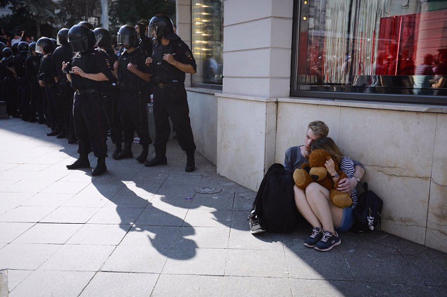 Фоторепортаж с московского митинга