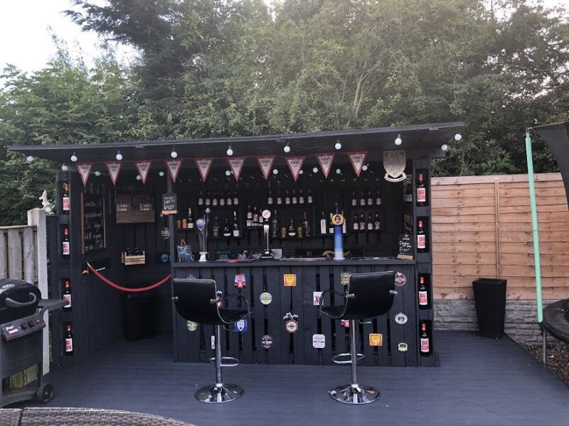 Домашний стильный бар из поддонов за 2 дня