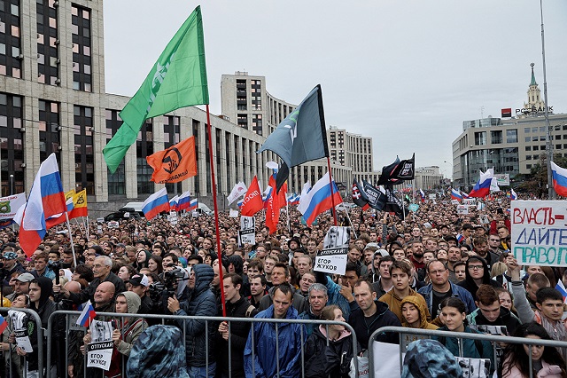 В Москве прошла самая крупная акция протеста с 2011 года
