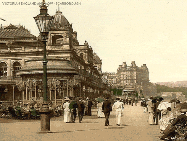 Фотосравнение: Викторианская и современная Великобритания (7 гифок)