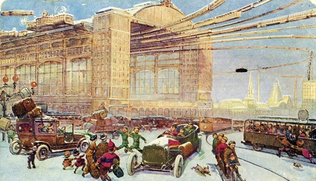 Как художники 1914 года представляли себе Москву XXIII века