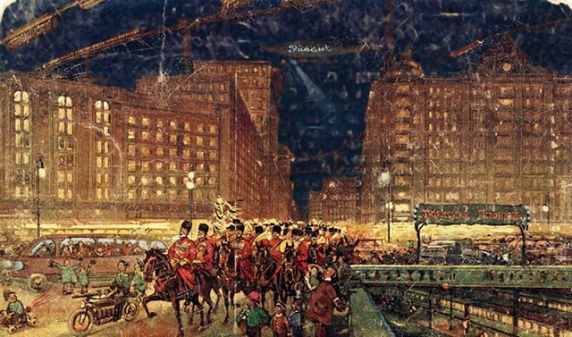 Как художники 1914 года представляли себе Москву XXIII века