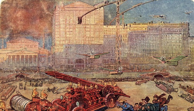 Как художники 1914 года представляли себе Москву XXIII века