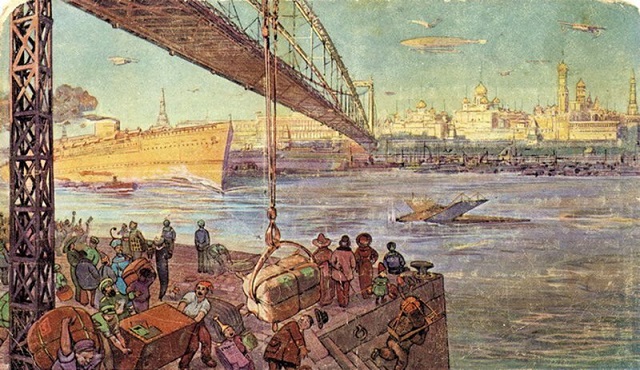 Как художники 1914 года представляли себе Москву XXIII века
