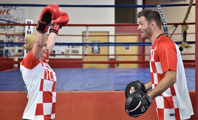 Чемпион UFC Стипе Миочич провел тренировку с президентом Хорватии