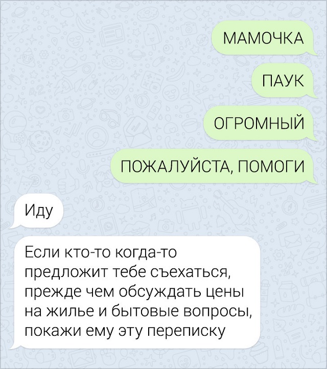 Забавные переписки с родителями