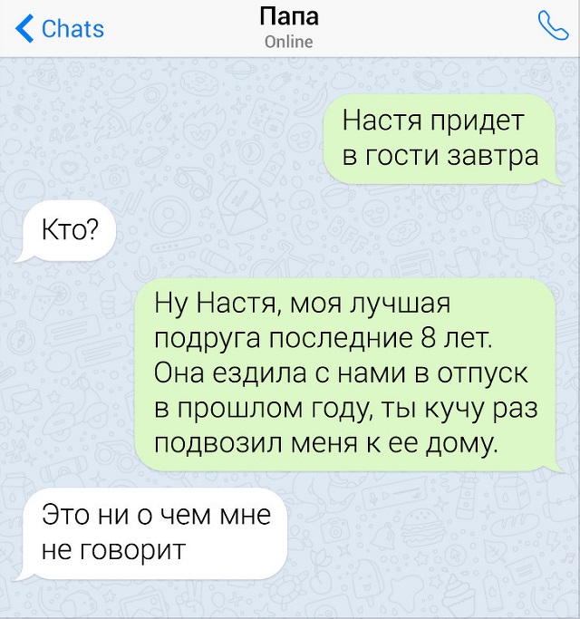 Забавные переписки с родителями