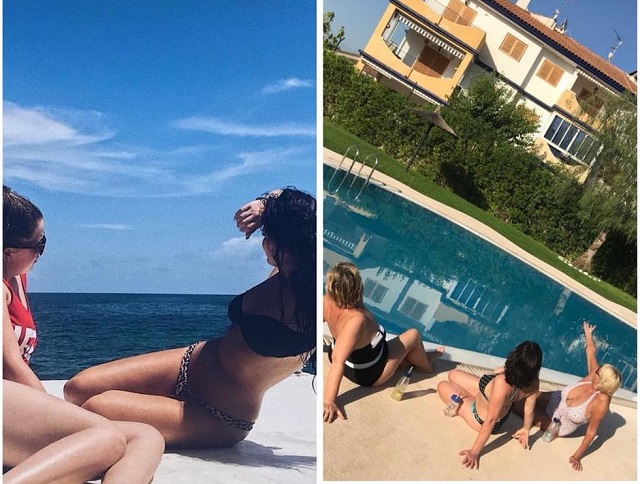 Мама спародировала дочку, повторив ее фотосессию в купальнике