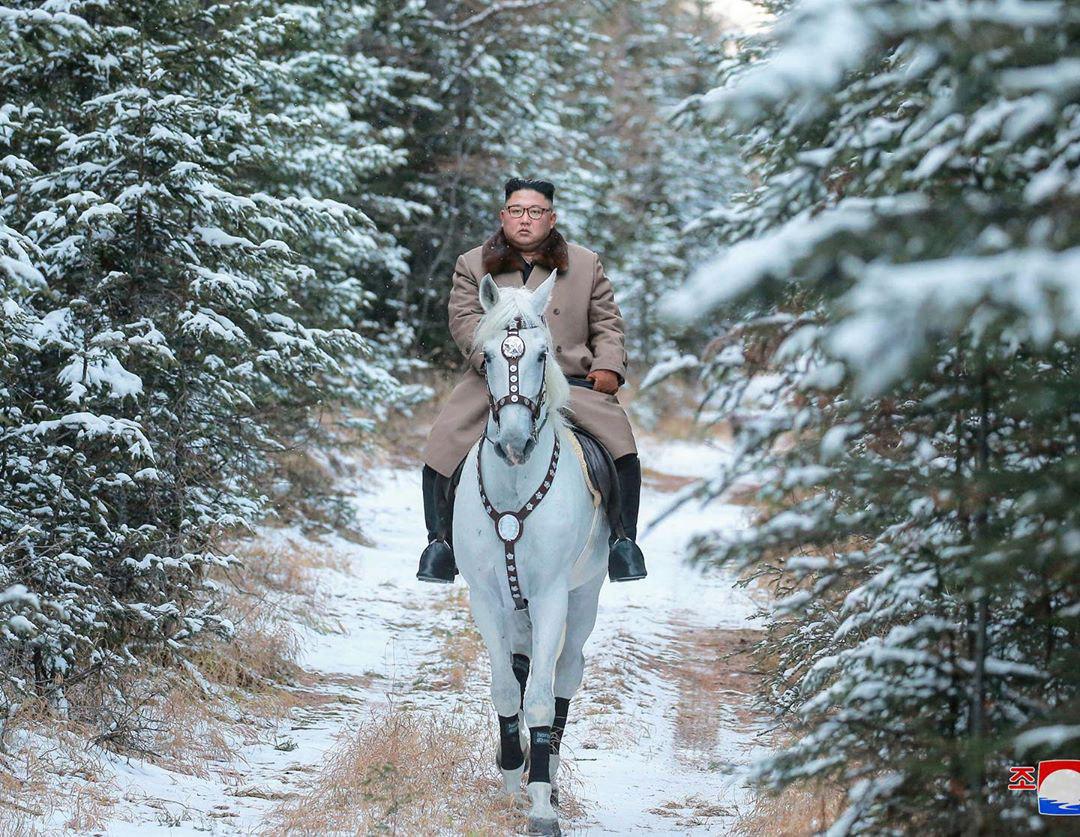 Ким Чен Ын прокатился на коне и стал героем фотожаб