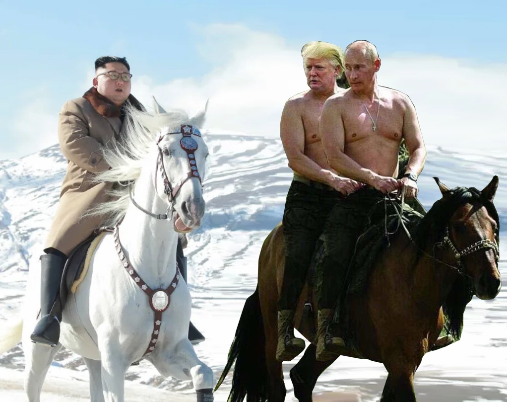 Ким Чен Ын прокатился на коне и стал героем фотожаб