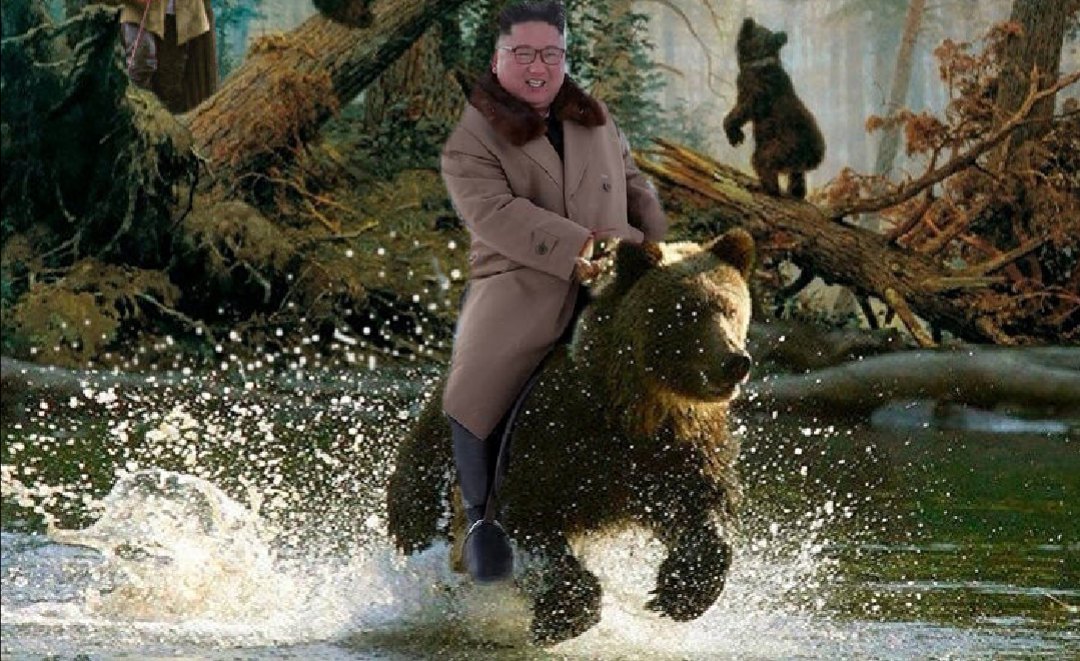 Ким Чен Ын прокатился на коне и стал героем фотожаб