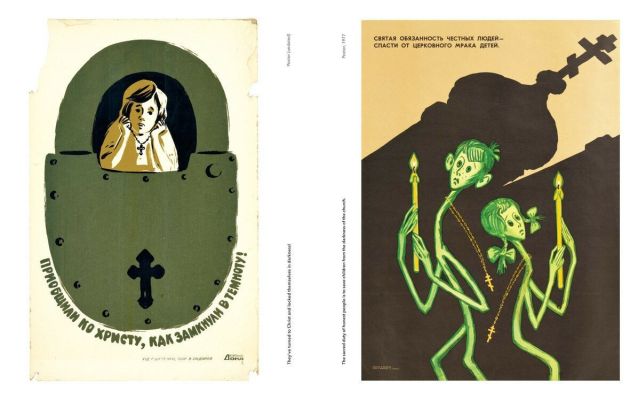 Подборка плакатов из книги "Безбожная утопия: советская антирелигиозная пропаганда"