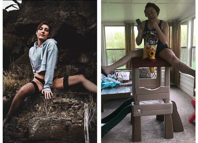 Родители показали честные фотографии о том, как изменилась их жизнь с появлением детей