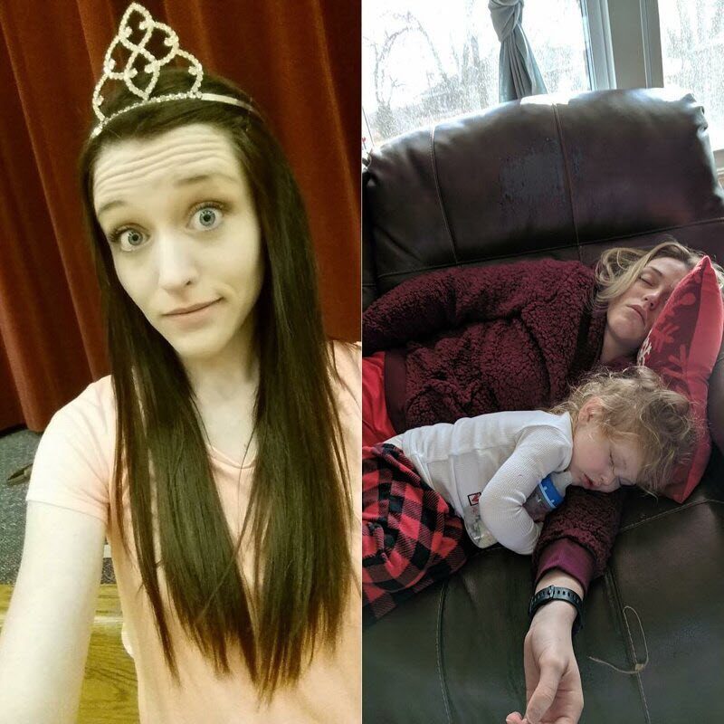 Родители показали честные фотографии о том, как изменилась их жизнь с появлением детей