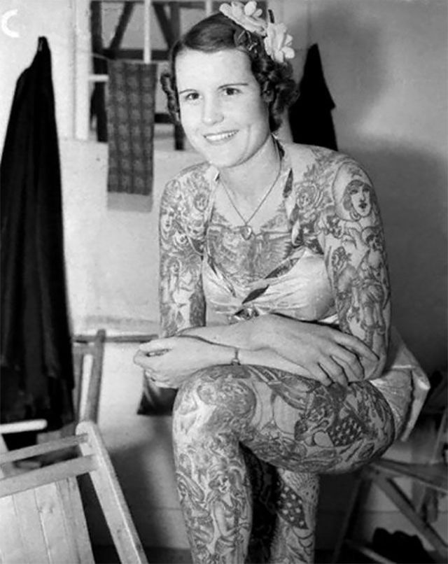 Бетти Бродбент - самая татуированная женщина ХХ века