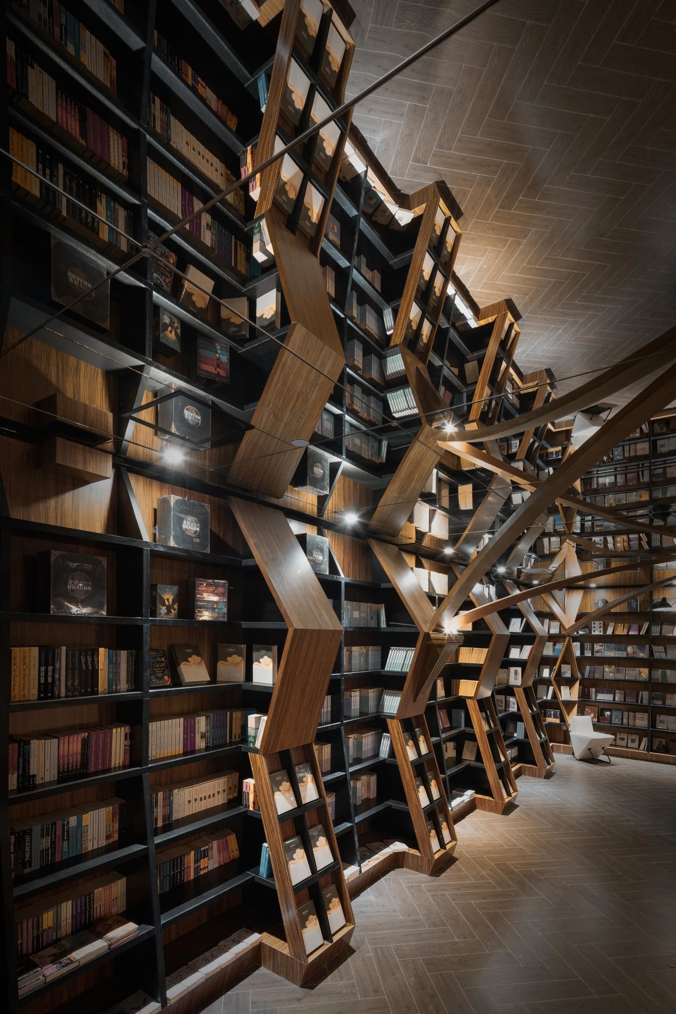 Интерьер книжного магазина в Шанхае
