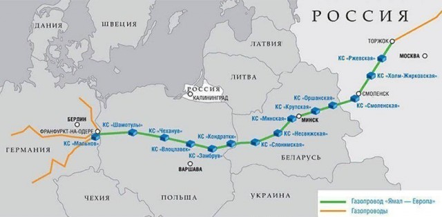 Прокачка газа в Европу остановилась