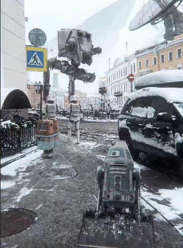 Звездные войны в зимнем Санкт-Петербурге⁠⁠