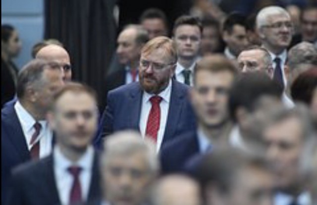 Уехавшего на фронт депутата Милонова заметили в Кремле