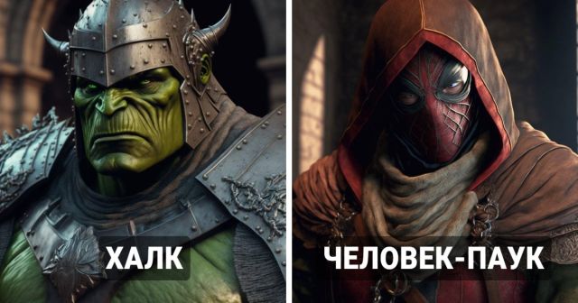 Как выглядели бы знаменитые супергерои в Средневековье