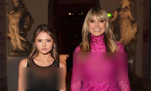 Хайди Клум и ее дочь Лени снова снялись в нижнем белье