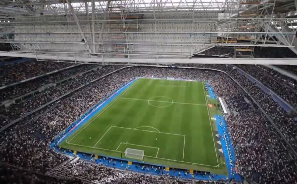 Как на мадридском стадионе Santiago Bernabéu футбольное поле убирают в шестиэтажную подземную теплицу с искусственным освещением