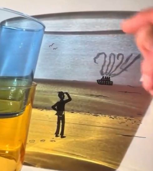 Художник играет с тенями⁠⁠