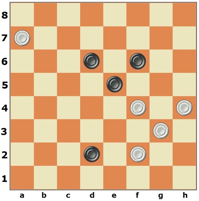 Задача для фанатов русских шашек