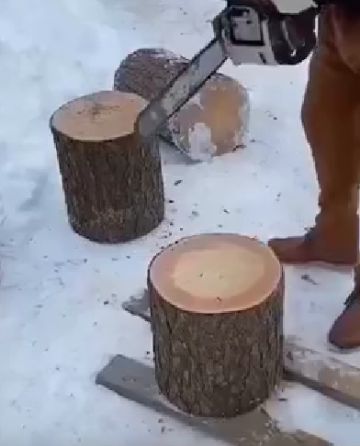 Догадайтесь что можно сделать из куска бревна