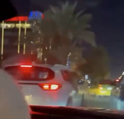 Мужик в Дубае катался по городу со львом — это снял другой парень, который тоже ехал со своим шерстяным