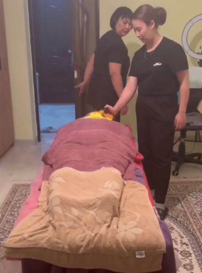 Расслабился на массаже