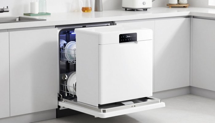 Компактная посудомоечная машина Midea MCFD42910WMINI-I, Wi-Fi, 6 программ