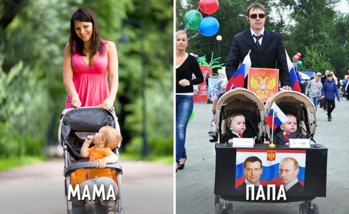 Воспитание ребенка глазами мам и пап