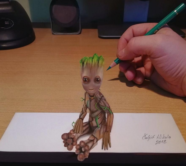 Гиперреалистичные 3D-рисунки, которые совершенно точно запутают вас