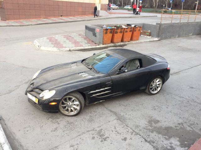 Забытый Mercedes-McLaren SLR нашли на подземном паркинге в Новосибирске