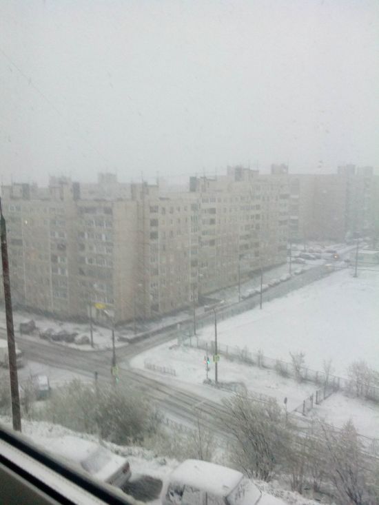 Снегопад в Мурманской области