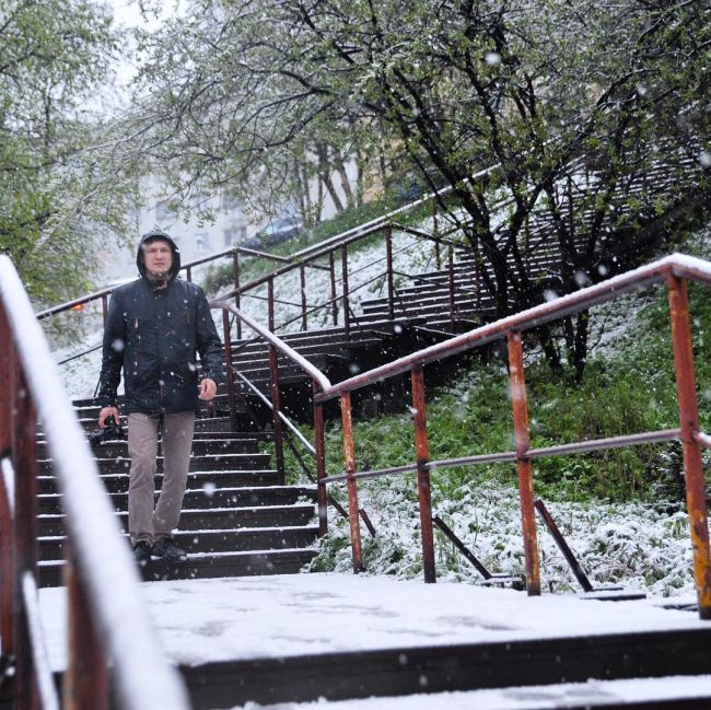 Снегопад в Мурманской области