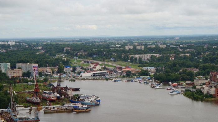 Наводение в Хабаровском крае с вертолета