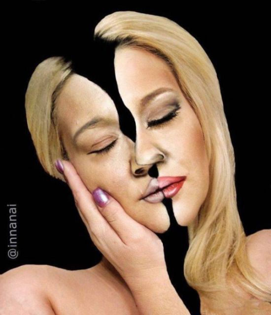 Невероятные образы на лице визажиста и художника Инес Куш