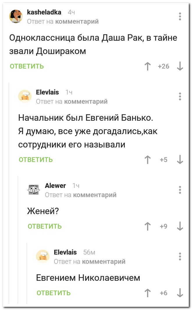 Забавные комментарии из социальных сетей