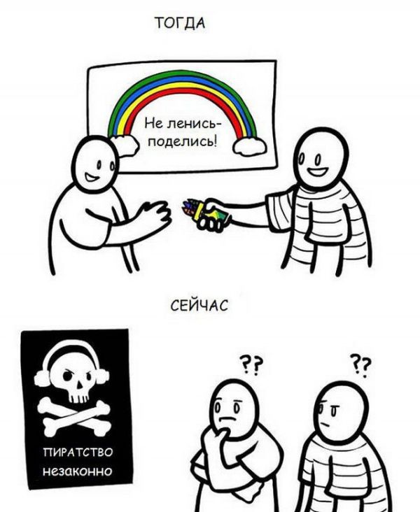 Карикатуры из серии «тогда и сейчас»